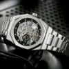 Stylish Mens Automatic Mechanical Watch with Hollow Design