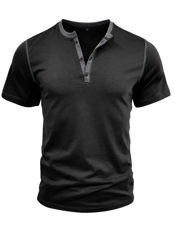 Men Classic Henley T-Shirt - Image 4