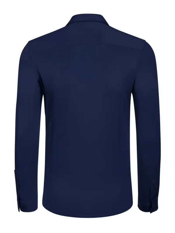 Men Long Sleeve Wrinkle Shirt - Image 2