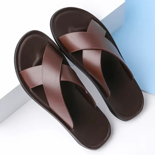 Cross Straps Open Toe Breathable Slippers