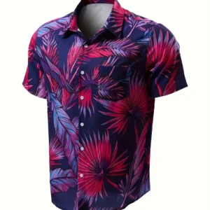 Men's Summer Fashion Short Sleeve Printed Shirt