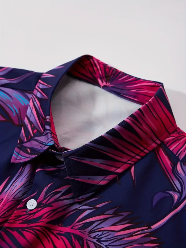 Men Summer Fashion Short Sleeve Printed Shirt - Image 3