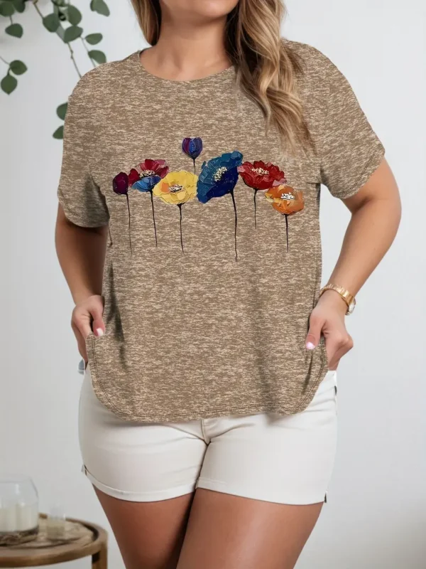 Women Plus Size Casual T Shirt - Image 2