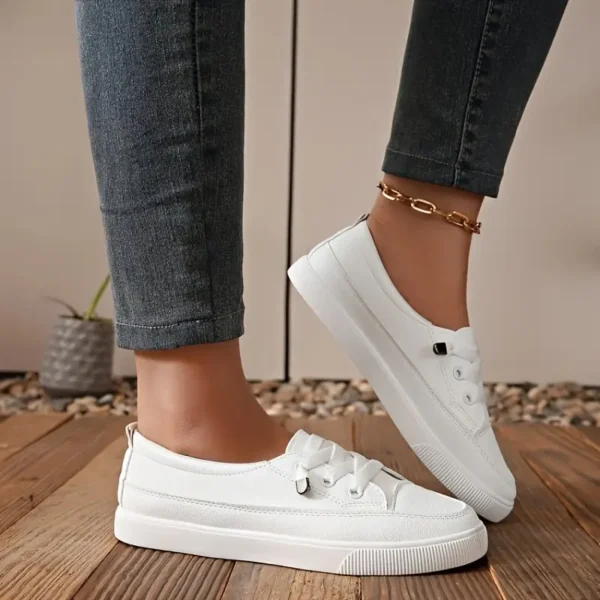 Women Comfortable Version White Casual Shoe - Image 2