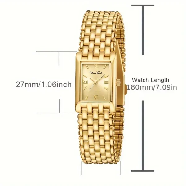 Diaofendi Womens Vintage Golden Quartz Watch - Image 3