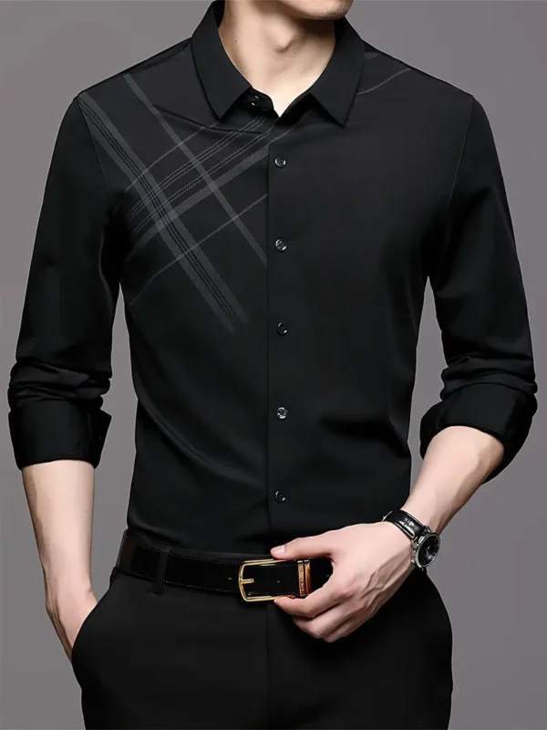 Men Casual Striped Shirt - Image 5