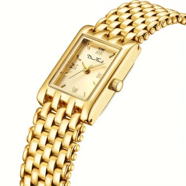 Diaofendi Womens Vintage Golden Quartz Watch