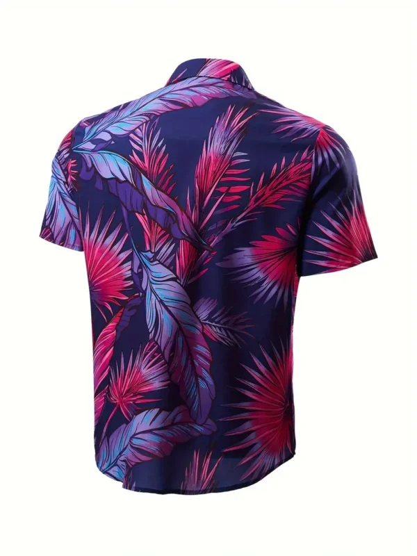 Men Summer Fashion Short Sleeve Printed Shirt - Image 2