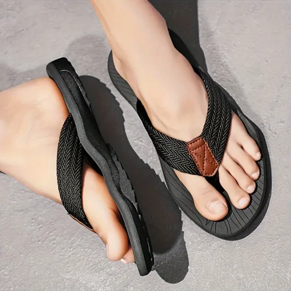 Trendy Color Block Lightweight Flip Flops - Image 2